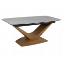 Стол обеденный SIGNAL DOLCE Ceramic Statuario Venato белый/дуб 180-240/95